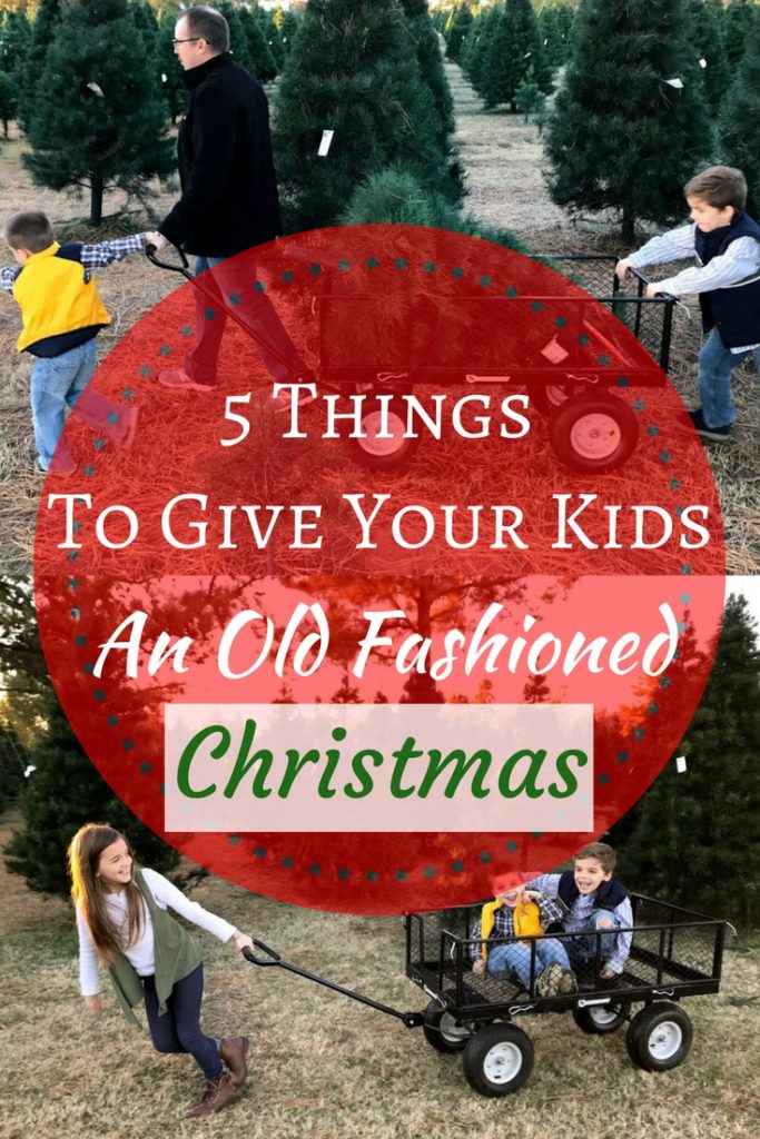 old fashioned christmas tree stockings caroling