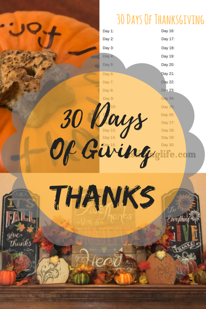 30 days of giving thanks